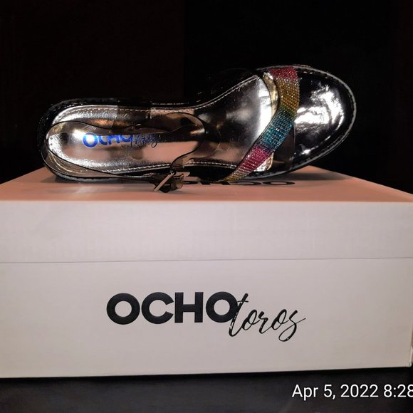 Ocho Toros Platform Chunky Heel Open Toe Sandals for Women - Picture 3 of 4